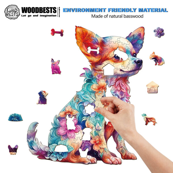 Cute Puppy Wooden Jigsaw Puzzle - Image 3