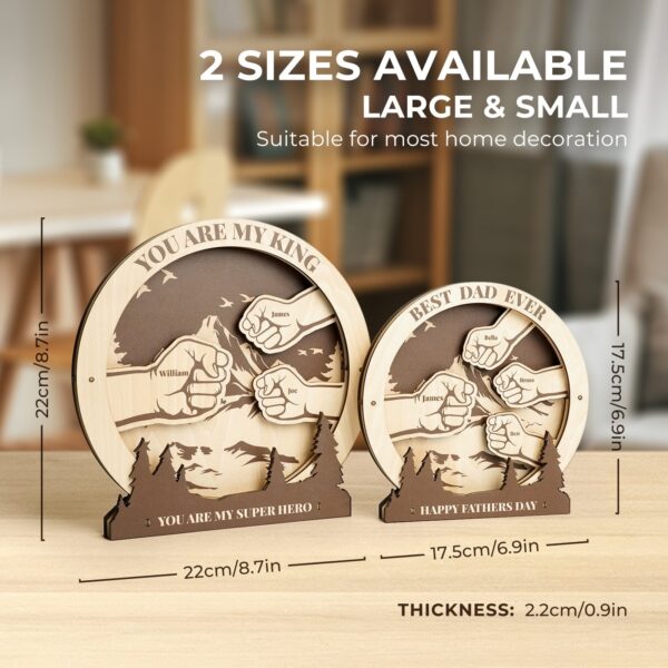 Personalized Fist Wooden Sign - Image 5