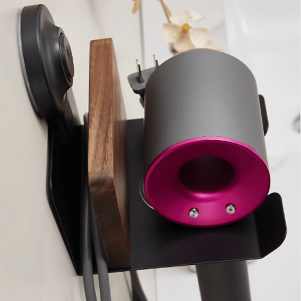 Suction Cup Maillard Walnut Hair Dryer Stand - Image 3