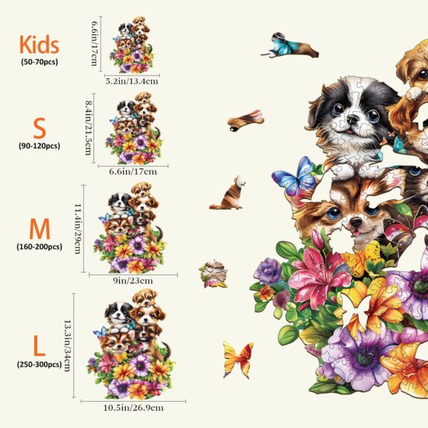 Cute Dogs Wooden Jigsaw Puzzle - Image 5