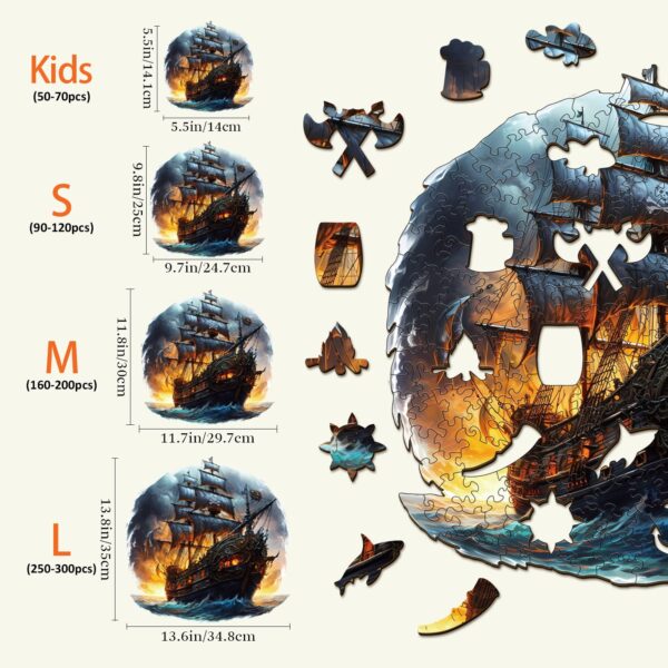 Sailing Ship Wooden Jigsaw Puzzle - Image 6