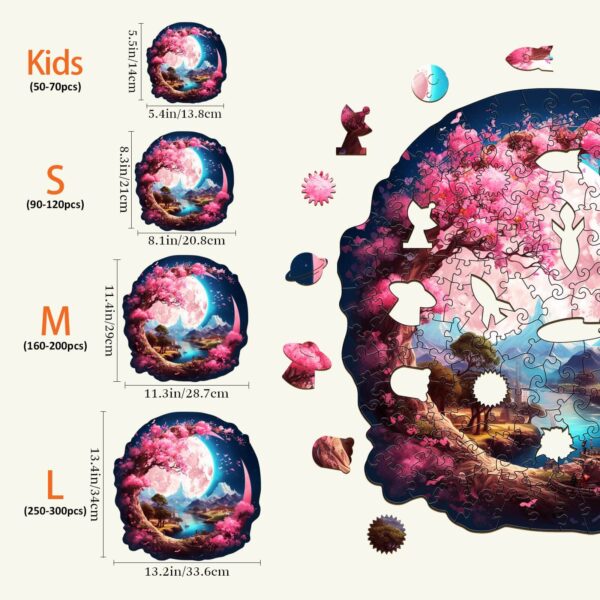 Beautiful Moon Wooden Jigsaw Puzzle - Image 5