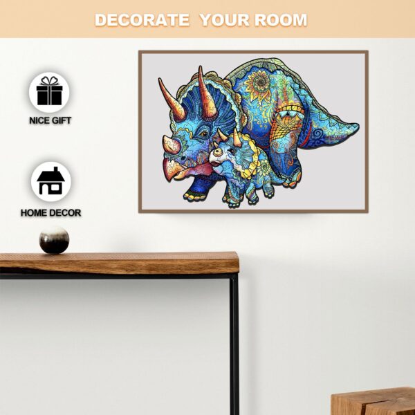 Triceratops Wooden Jigsaw Puzzle - Image 6