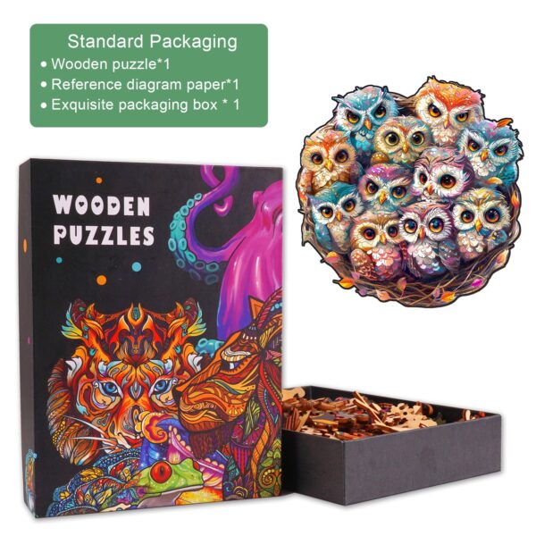 Baby Owls Wooden Jigsaw Puzzle - Image 4