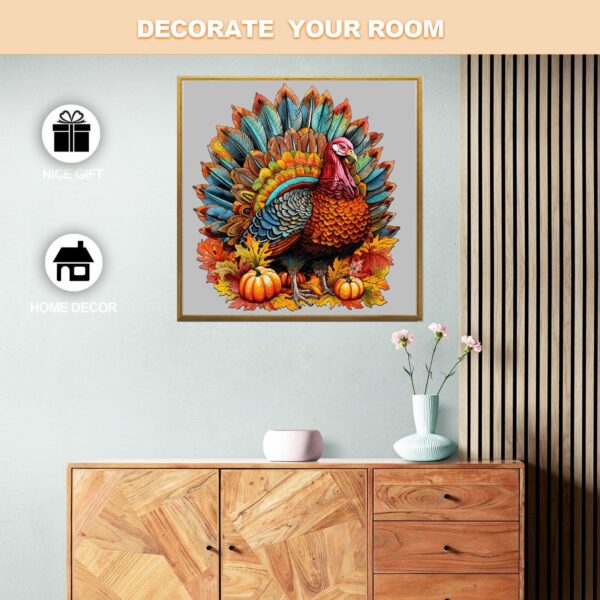 Colorful Turkey Wooden Jigsaw Puzzle - Image 5
