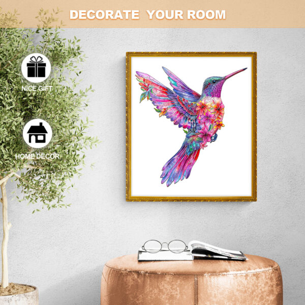 Hummingbird-3 Wooden Jigsaw Puzzle - Image 5