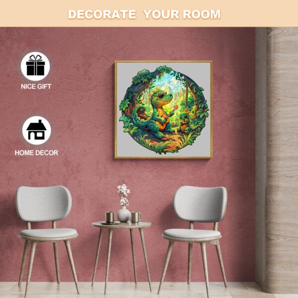 Rock Dinosaur-1 Wooden Jigsaw Puzzle - Image 6