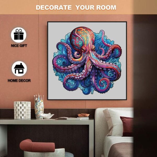 Deep Sea Giant Octopus Wooden Jigsaw Puzzle - Image 3