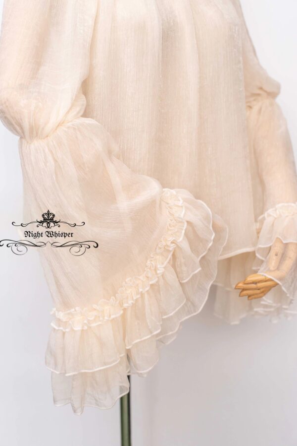 Color Cream Tiered Blouse - Image 4