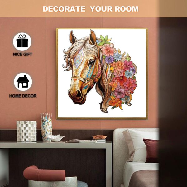 Gentle Horse Wooden Jigsaw Puzzle - Image 6