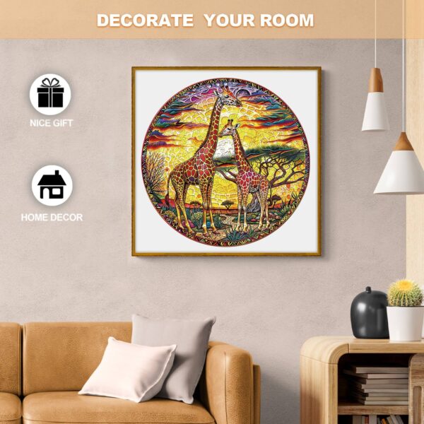 Giraffe Wooden Jigsaw Puzzle - Image 6