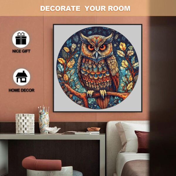 Mystic Owl Wooden Jigsaw Puzzle - Image 6