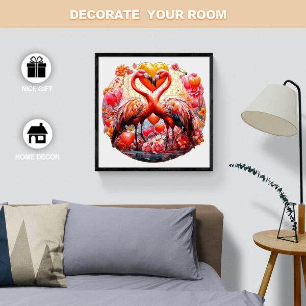 Sweet Flamingo Wooden Jigsaw Puzzle - Image 5