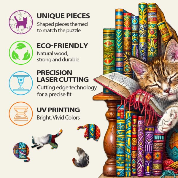 Dreamy Cat-Li Wooden Jigsaw Puzzle - Image 4