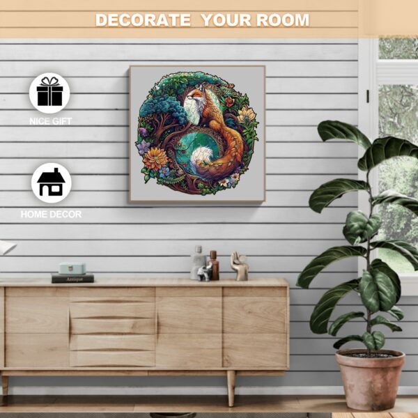 Yin Yang Fox-3 Wooden Jigsaw Puzzle - Image 5