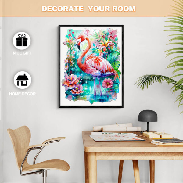 Flamingo Wooden Jigsaw Puzzle - Image 5