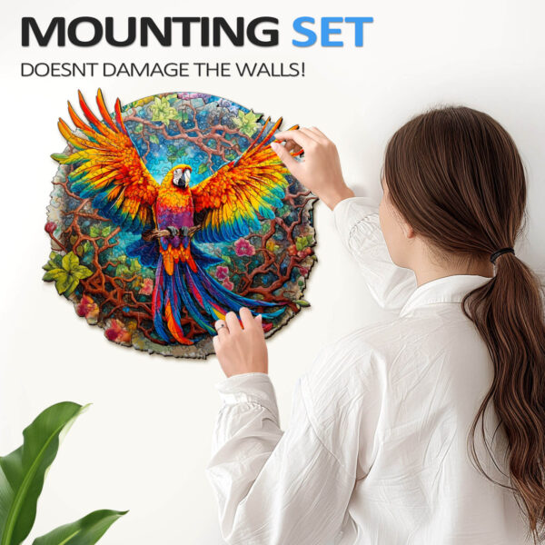 Curious Parrot Wooden Jigsaw Puzzle - Image 8