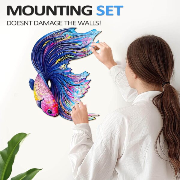 Half Moon Betta Wooden Jigsaw Puzzle - Image 7