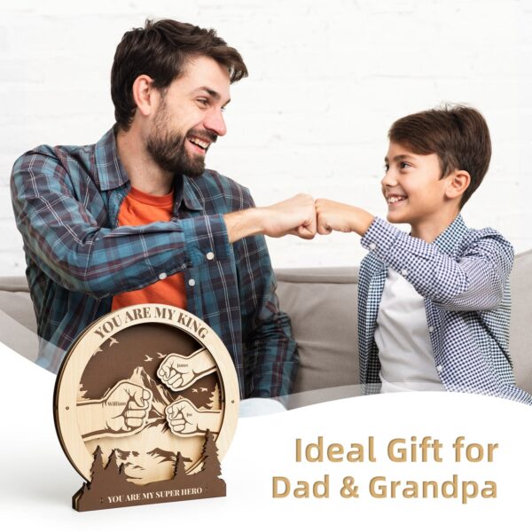 Personalized Fist Wooden Sign - Image 2