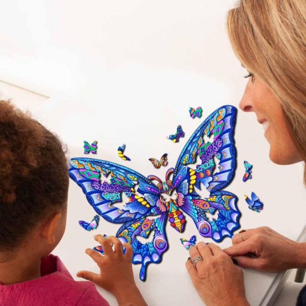 Charming Butterfly Wooden Jigsaw Puzzle - Image 4