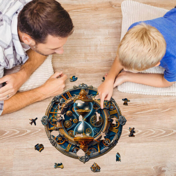 Mechanical hourglass  Wooden Jigsaw Puzzle - Image 7