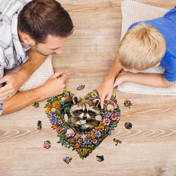 Natureverse Raccoon  Wooden Jigsaw Puzzle - Image 7