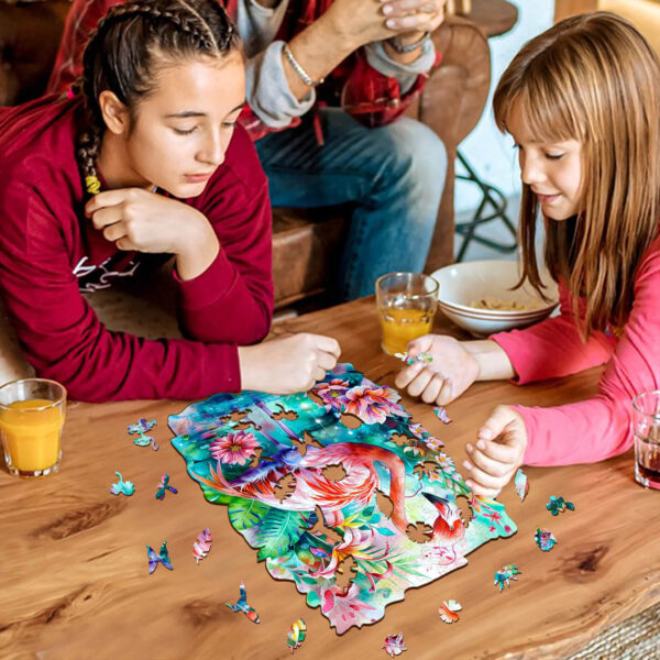 Flamingo Wooden Jigsaw Puzzle - Image 6