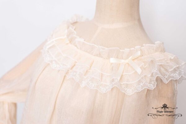 Color Cream Tiered Blouse - Image 5