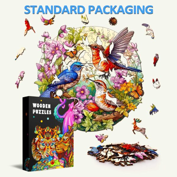 Birds And Butterflies Wooden Jigsaw Puzzle - Image 6