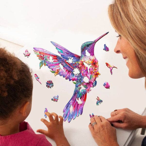 Hummingbird-3 Wooden Jigsaw Puzzle - Image 6