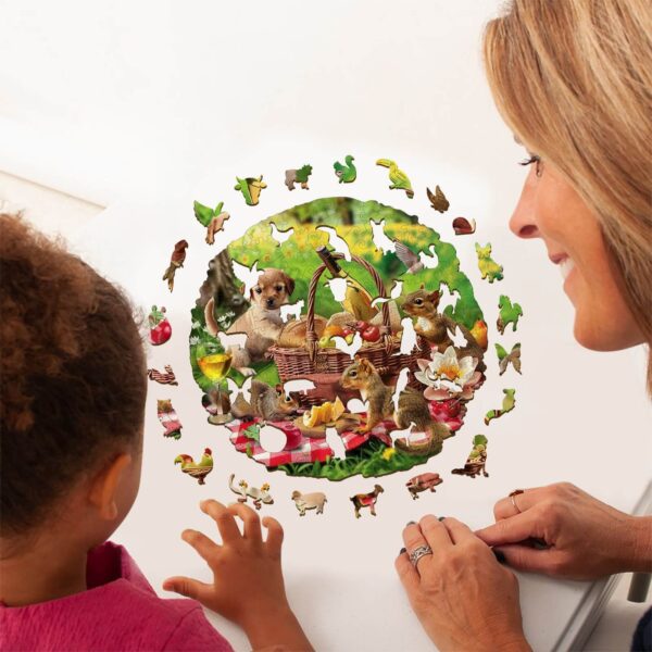 Animal Picnic Wooden Jigsaw Puzzle - Image 6