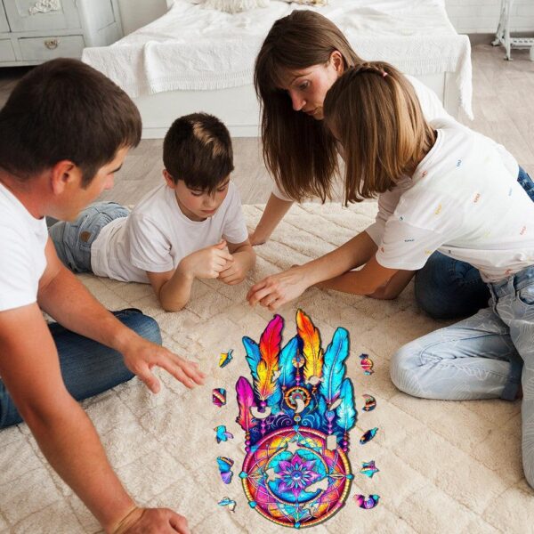 Mandala Dream Catcher Wooden Jigsaw Puzzle - Image 7