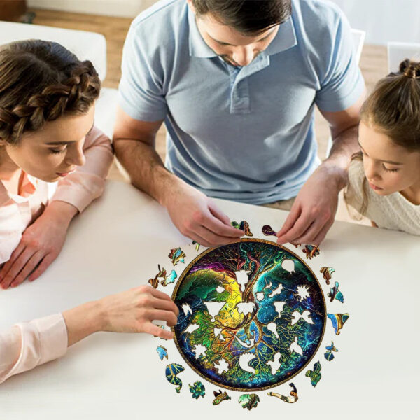 Aurora Tree of Life-3 Wooden Jigsaw Puzzle - Image 6