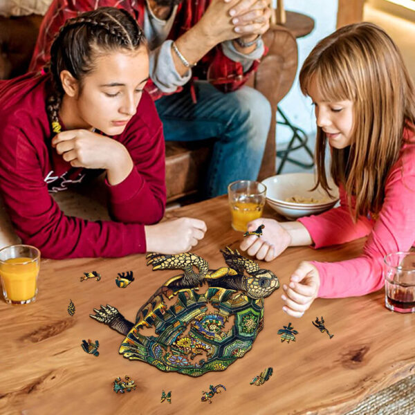 Wise Turtle Wooden Jigsaw Puzzle - Image 7