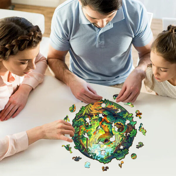 Rock Dinosaur-1 Wooden Jigsaw Puzzle - Image 5