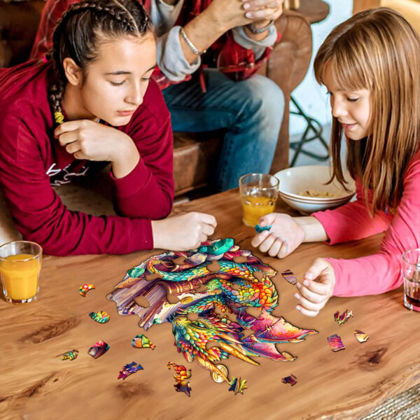 Jeweled Dragon Wooden Jigsaw Puzzle - Image 6