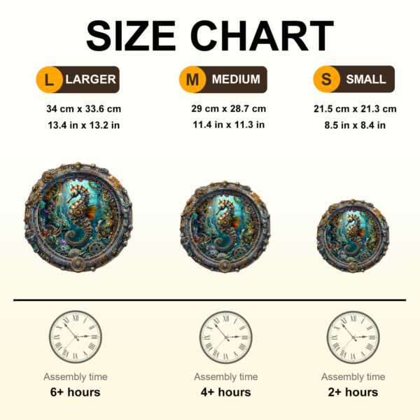 Abyssal seahorse Wooden Jigsaw Puzzle - Image 7