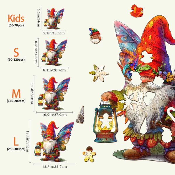 Christmas Gnome Wooden Jigsaw Puzzle - Image 4