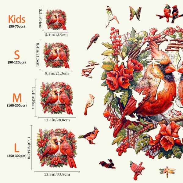 Cardinal Wooden Jigsaw Puzzle - Image 5