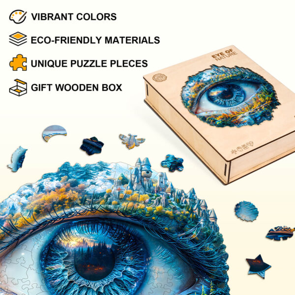 Eye of Nature Wooden Jigsaw Puzzle - Image 4