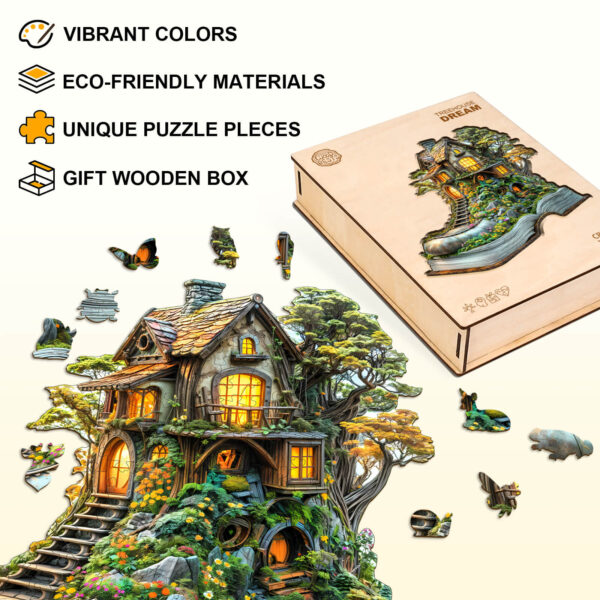 Treehouse Dream Wooden Jigsaw Puzzle - Image 4