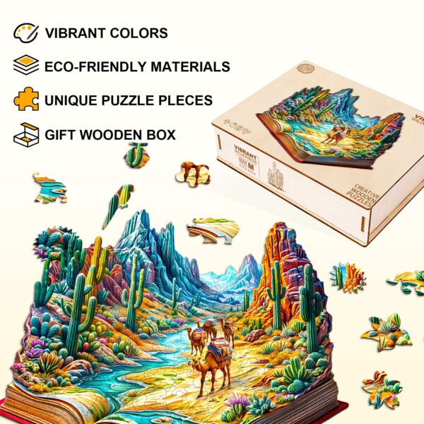 Vibrant Wilderness Wooden Jigsaw Puzzle - Image 4