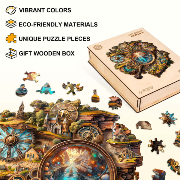 Explorer's World-2 Wooden Jigsaw Puzzle - Image 4