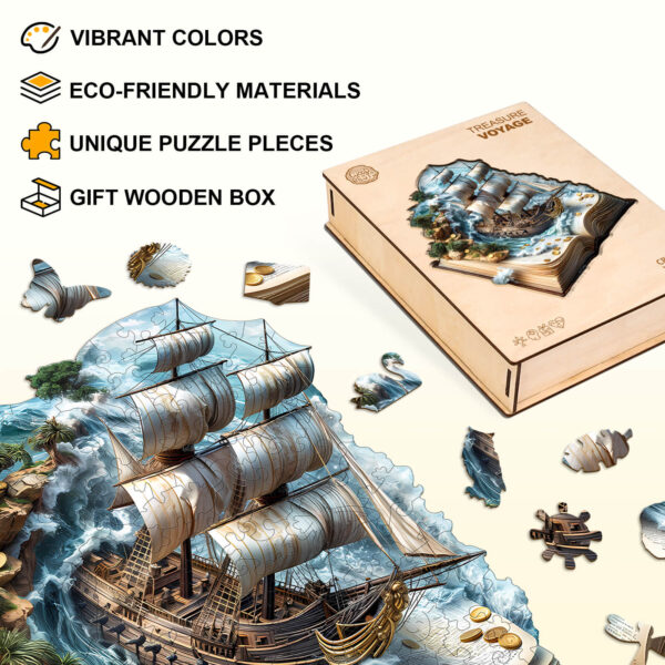 Sailing Adventure Wooden Jigsaw Puzzle - Image 4