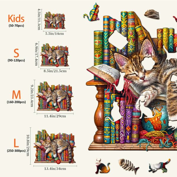 Dreamy Cat-Li Wooden Jigsaw Puzzle - Image 3