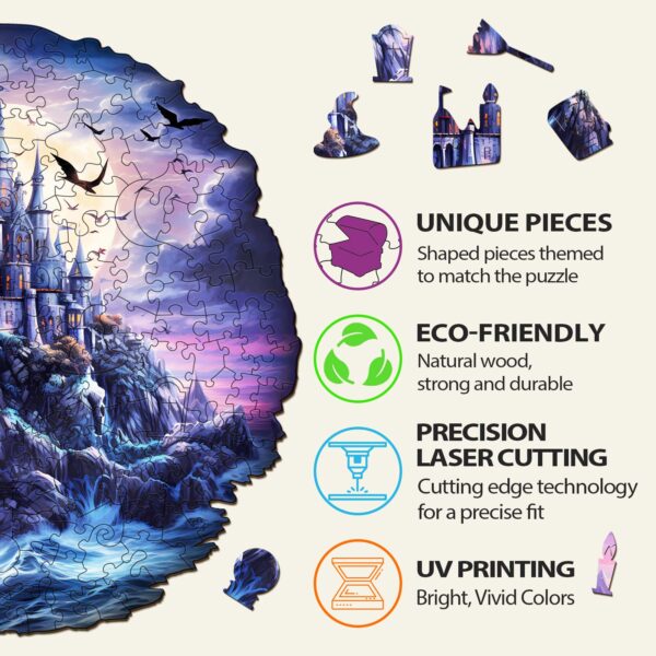 Mysterious Castle Wooden Jigsaw Puzzle - Image 5