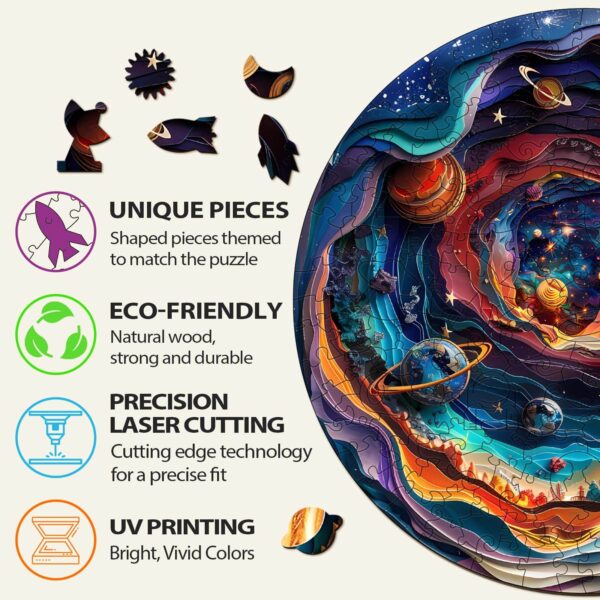 3D Universe Wooden Jigsaw Puzzle - Image 5