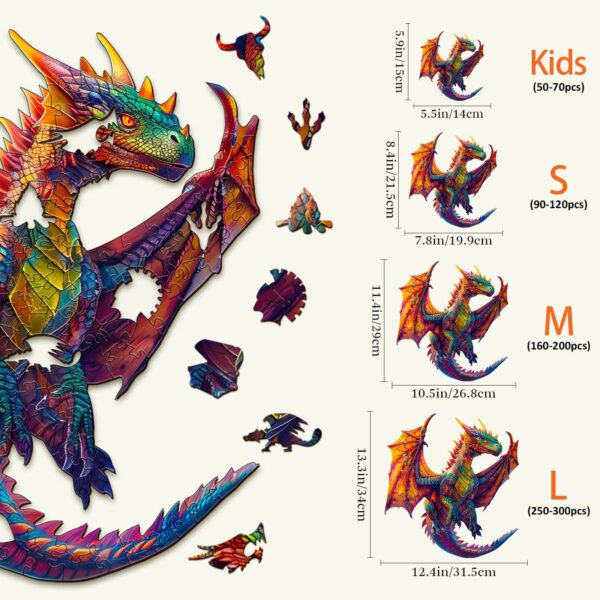 Dragon Wooden Jigsaw Puzzle - Image 4