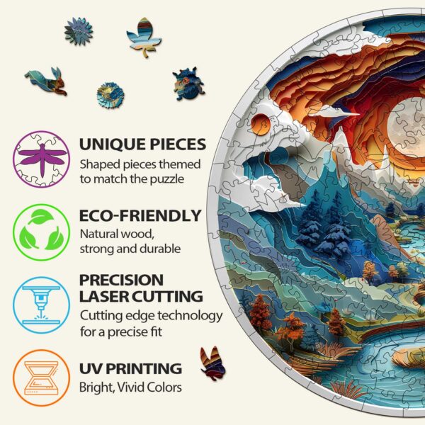 3D vision inside the cave-3 Wooden Jigsaw Puzzle - Image 5