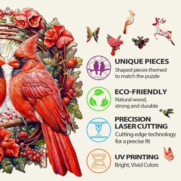 Cardinal Wooden Jigsaw Puzzle - Image 6